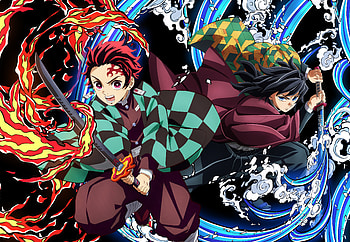 Demon Slayer Infinity Castle — Tanjiro & Giyu, Anime, Demon Slayer: Kimetsu no Yaiba, Demon Slayer: Kimetsu No Yaiba - The Movie: Infinity Castle, Tanjiro Kamado, Giyuu Tomioka HD wallpaper