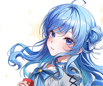 Hoshimachi Suisei, hololive, Hoshimachi Suisei, Anime, Virtual Youtuber HD wallpaper