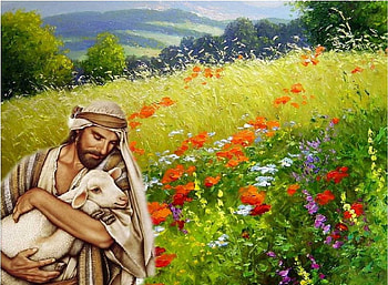 My Lord is my shepherd, god, field, sheep, jesus, christ, nature, shepherd, collage HD wallpaper