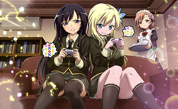 Yozora, Sena & Yoshihiro, cute, girls, anime, pretty HD wallpaper