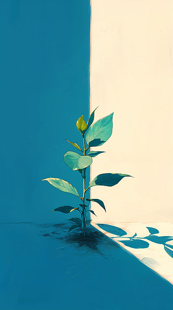 Sprout Serenity: A Nature-Inspired , nature, plant, shadow HD phone wallpaper