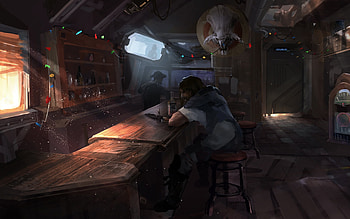 Bar, starcraft 2, terran, james raynor HD wallpaper