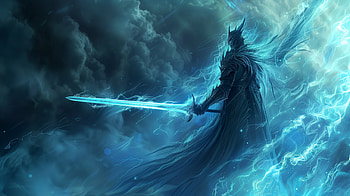 Ethereal Knight Sword Fantasy, fantasy, knight, sword HD wallpaper