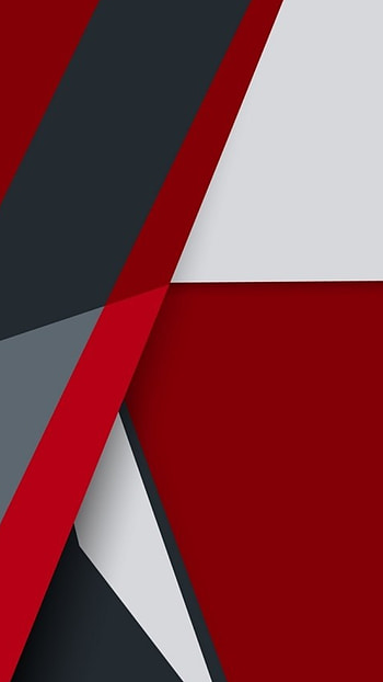 material design amoled, red, new, neon, shapes, black, geometric, pattern, abstract, lines, tint HD phone wallpaper