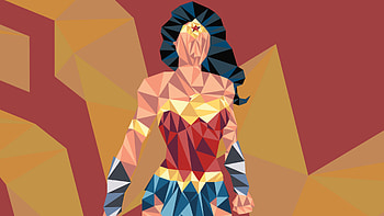 Wonder Woman Low Poly Art, wonder-woman, artwork, artist, behance, digital-art, low-poly HD wallpaper