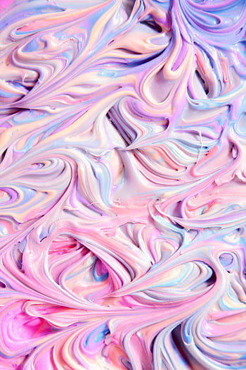 Vibrant swirled pastel texture resembling frosting or icing. Perfect for creative and dreamy backgrounds. HD phone wallpaper