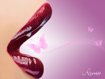 Butterfly lips HD wallpaper