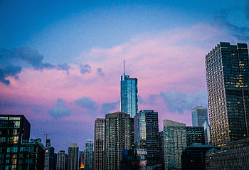 Cities, Sunset, Architecture, Usa, City, Skyscraper, United States, Chicago HD wallpaper