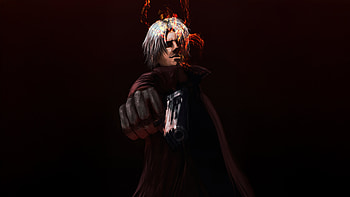 Dante Devil May Cry In Action, devil-may-cry-5, games, artwork, art, digital-art, video-games, tony-redgrave, dante HD wallpaper