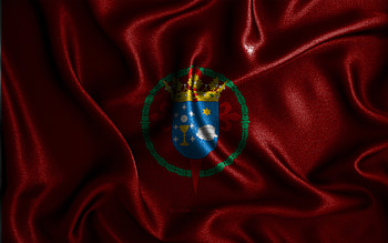 Santiago de Compostela flag, , silk wavy flags, spanish cities, Day of Santiago de Compostela, Flag of Santiago de Compostela, fabric flags, 3D art, Santiago de Compostela, cities of Spain, Santiago de Compostela 3D flag HD wallpaper