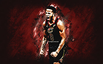 Lamar Stevens, Cleveland Cavaliers, American basketball player, burgundy stone background, grunge art, NBA, basketball, USA HD wallpaper