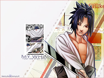 Uchiha Sasuke, sasuke, weapon, naruto, black hair HD wallpaper