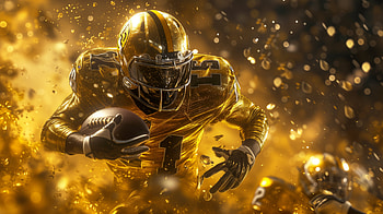 Dynamic Football Toucown, football, toucown, athlete, Sports, gold HD wallpaper