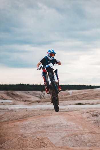 Sand, Motorcycles, Motorcyclist, Helmet, Motorcycle, Bike, Trick HD phone wallpaper