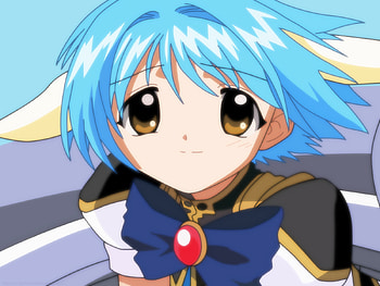 Mint:Cheerful Smile, blue, mint, bunny ears, anime, galaxy angel, manga, female HD wallpaper