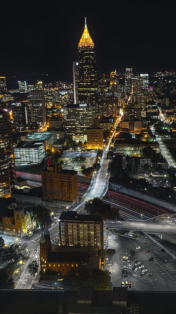 Atlanta city, , Atlanta skyline, Atlanta backgrounds HD phone wallpaper
