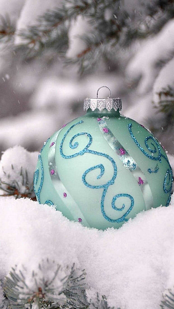 Holiday decorations, Snowy Christmas scene, Festive , Wintery charm HD phone wallpaper