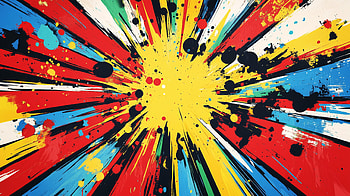 Vibrant Explosion: A Pop Art, pop art, explosion, Comic HD wallpaper
