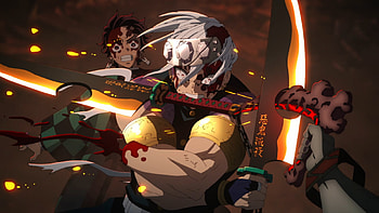 Kimetsu no Yaiba, Demon Slayer: Kimetsu no Yaiba, Tanjiro Kamado, Tengen Uzui, Gyutaro (Demon Slayer), Anime HD wallpaper