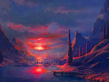 Lovely sunset, Lovely, nature, sun, sunset HD wallpaper