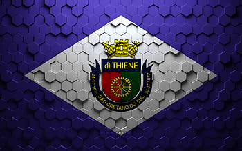 Flag of Sao Caetano do Sul, honeycomb art, Sao Caetano do Sul hexagons flag, Sao Caetano do Sul 3d hexagons art, Sao Caetano do Sul flag HD wallpaper