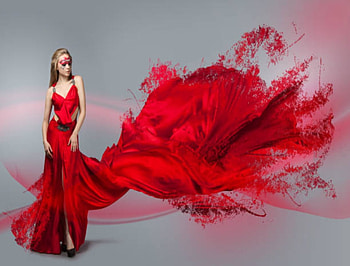 ღ, Woman, Dress, Red, Beauty HD wallpaper