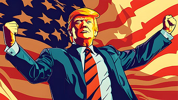 Patriotic Triumph — Flag & Leader, Donald Trump, MAGA HD wallpaper
