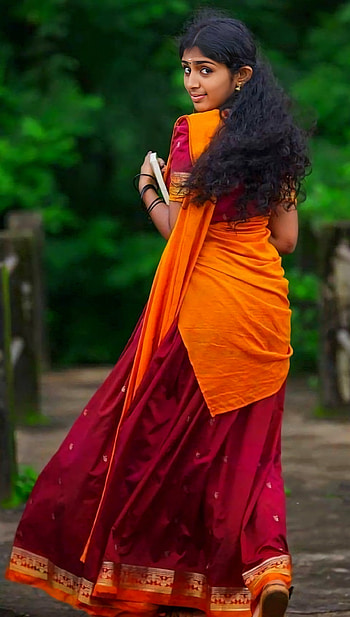 Kerala girls, people_in_nature, sari HD phone wallpaper