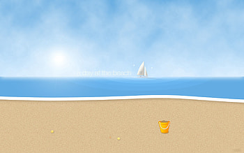 Sun, Waves, Beach, Sand, Miscellanea, Miscellaneous, Sailboat, Sailfish, One Day At The Beach HD wallpaper