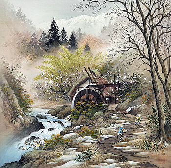 By Koukei Kojima, river, painting, art, nature, koukei kojima HD wallpaper