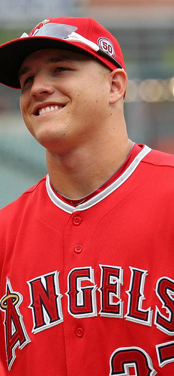 Mike Trout, Baseball superstar, Home run king, Los Angeles Angels HD phone wallpaper
