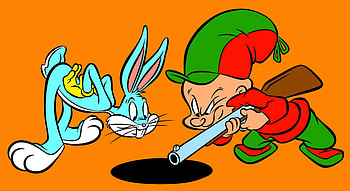 Looney Tunes, Bugs Bunny, Elmer Fudd, Cartoon characters HD wallpaper