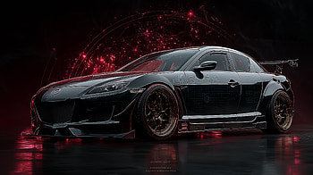 RX-8 Midnight Neon — Poster, Mazda RX-8, poster HD wallpaper