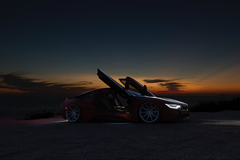 Sports Car Sunset By Beach , cars, sunset, beach HD wallpaper