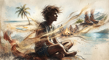 Sands of Reverie — Beach Dream, Boy HD wallpaper