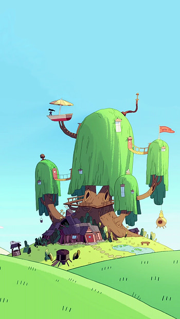 Adventure Time, Distant Lands, Tree Fort, Cartoons HD phone wallpaper