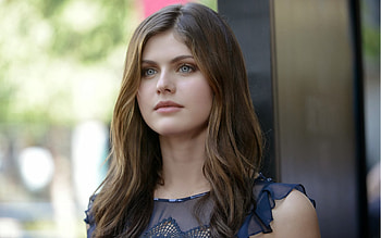 Alexandra daddario, face, hair HD wallpaper