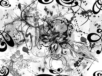 Abstract Black, white, black, pattern HD wallpaper