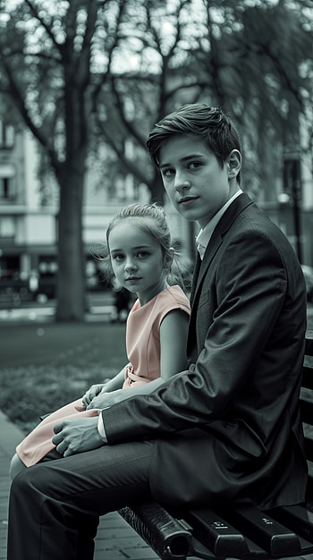 Brotherly Bonds: A Serene , child, portrait, park HD phone wallpaper