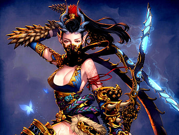 MASKED ELF, art, fighting Ares, Rakshasa, elf, Games HD wallpaper