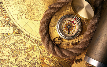Compass and map , Travel inspiration, Navigational theme, High-quality HD wallpaper