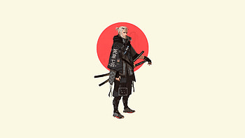 Geralt Of Rivia The Witcher Minimalism Art, geralt-of-rivia, the-witcher-3, games, artwork, artist, digital-art HD wallpaper