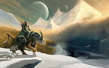 Winter Knight, winter, artist, knight, art, digital-art HD wallpaper