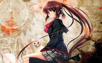 Anime, Girl, Cat, Mystery . HD wallpaper