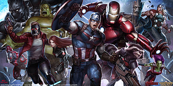 Avengers And Guardians Together Artwork, avengers, movies, guardians-of-the-galaxy, artist, artwork, artstation HD wallpaper