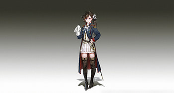 Military, anime girl, uniform, beautiful, 2019 HD wallpaper
