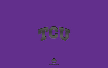 TCU Horned Frogs, purple background, American football team, TCU Horned Frogs emblem, NCAA, Texas, USA, American football, TCU Horned Frogs logo HD wallpaper
