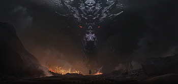 dragon, fantasy, landscape, warrior, fantasy landscape, fantasy warrior HD wallpaper