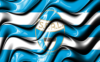Spal flag, , blue and white 3D waves, Serie A, italian football club, SPAL, football, Spal logo, soccer, Spal FC HD wallpaper