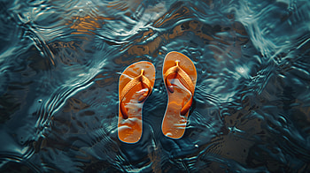Relaxing Flip Flops in Stunning Ultra, flip flops, water, summer, beach, relaxation HD wallpaper